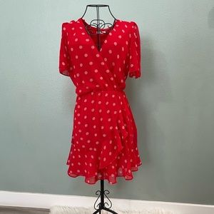 Red and White polkadot dress size SMALL